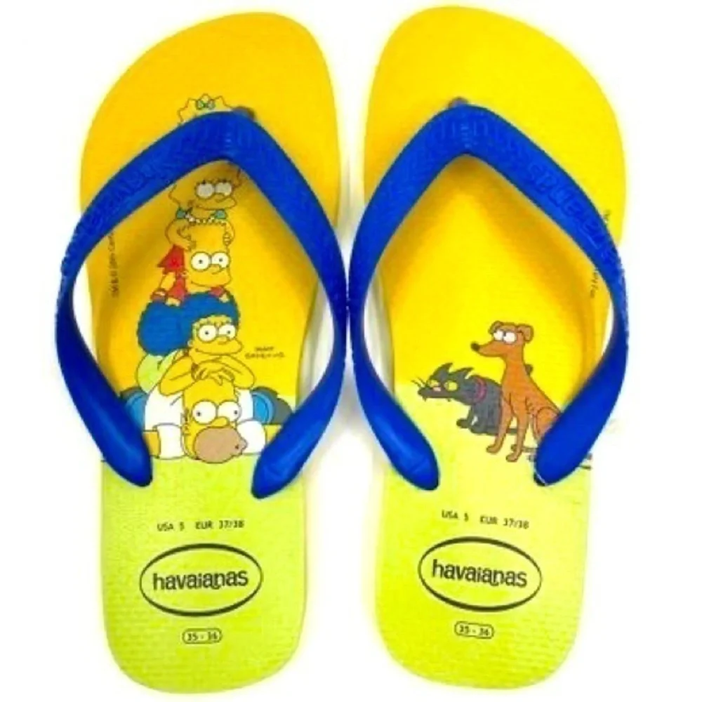 Havaianas Simpsons TV Family Pop Art Abstract Cartoon Beach Flip Flop Sandals